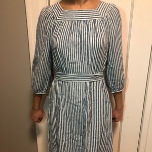 Striped Blue & White Dress